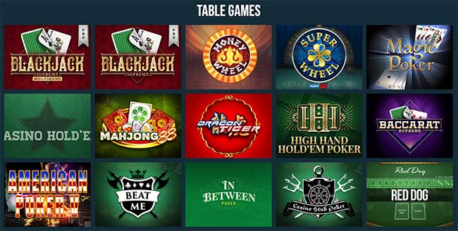 Online Table Games by PlayLive Casino