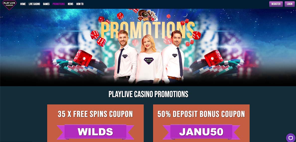 redeem welcome coupons for PlayLive Casino
